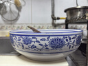 景德镇青花瓷水煮鱼大碗酸菜鱼大盆碗大容量家用毛血旺碗酒店陶瓷汤盆HX 优级品青花瓷10英寸(2个) 实拍图