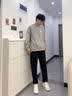 马克华菲小白鞋男真皮板鞋男士2026新款厚底增高运动男鞋 白杏色 43 实拍图