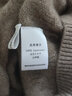帕什【清cang】羊绒衫女100%山羊绒堆堆领12针提花针织毛衣 PS-21-09 深驼原色 L 实拍图