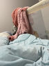 红豆居家（Hodohome）甜美可爱撞色开衫女士加厚暖绒家居服套装 泡泡蓝 XL 175 实拍图