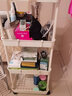 梵俪琳 小推车置物架落地多层小推车可移动厨房浴室卫生间置物架收纳架 四层白色+挂钩+挂盒【升级加厚】 实拍图