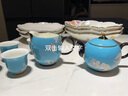 永丰源（auratic）夫人瓷水墨牡丹 7/8头陶瓷茶具套装 盖碗茶壶家用办公中式礼盒 茶具（茶壶组） 7头 实拍图