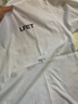 型男港高品质100棉长袖t恤男ins高街潮流学生宽松圆领打底衫男百搭 白色 L 实拍图