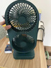 倍为12英寸120°摇头桌面风扇静音电风扇循环电扇台扇办公室宿舍床头多功能台式迷你usb风扇40000mAh 插电款-森林绿-12寸双轮大风力带摇头 实拍图