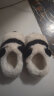 达西先森熊猫奶盖 棉拖鞋女秋冬季包根厚底棉鞋外穿毛绒拖鞋 黑白38-39 晒单实拍图