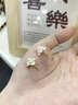 中国黄金（CHINA GOLD）银耳钉女山茶花耳饰高级感小香风银耳环618生日礼物女生送老婆 山茶花耳钉【一对-情人节礼盒】 实拍图