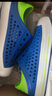 Skechers斯凯奇儿童洞洞鞋夏季凉鞋男女童涉水溯溪鞋防滑沙滩拖鞋91995L 男童/蓝色/柠檬色/BLLM 36 实拍图