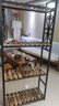 金羡花架阳台实木多层多肉绿萝室内花架子大盆景落地式铁艺花盆架带轮 四层长80*宽30*高180黑架+碳烤木 实拍图
