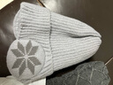 瑞立鑫帽子男秋冬季针织毛线帽加绒加厚户外骑车保暖超厚护耳防寒包头帽 浅灰【加绒加厚】雪花护耳款 含内衬-加倍保暖 实拍图