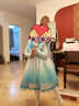忆爱艾莎公主裙女童冰雪奇缘小女孩爱莎裙子公主风儿童万圣节女童装 蓝色春秋款+7件套 120 码（建议110-120cm） 实拍图