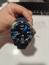 图登适用浪琴康卡斯表带橡胶天然橡胶硅胶男L3.781/742/782等手表带 蓝色-双按折叠扣 21mm【41mm和43mm表盘】 实拍图