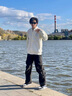 OEMG短款美式高街棒球服外套男生春秋夏季hiphop潮牌痞帅上衣服夹克衫 杏色 XL 【建议135-150斤】 实拍图