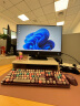 镭拓 Rantopad RF104无线键盘鼠标套装 办公键鼠套装 复古键盘 鼠标 套装104键全尺寸 紫色混彩 实拍图