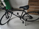 EG7死飞自行车成人山地车男实心胎活飞轻便单车超轻碟刹公路赛车女 旗舰版-纯黑色 实拍图