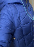 魅斑欧美休闲时尚羽绒服女中长款冬装2021年新款连帽保暖羽绒外套 蓝色 S 晒单实拍图