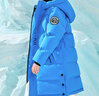 雪中飞【蓄热】童装儿童羽绒服男童女童纯色中大童拼接羽绒服浅蓝150cm 实拍图