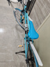 ICOLOUR变速死飞山地自行车男弯把单车公路车赛车实心胎双碟刹成人女中学 减震-蓝白色24速60刀 实拍图