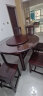 南巢 实木餐桌椅组合乌金木餐桌椅方圆两用可折叠餐桌新中式饭桌家具 一桌四椅（853椅） 1.38米 晒单实拍图
