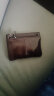 木拓手工真皮小零钱包名片卡包头层牛皮简约拉链驾驶证包公交卡钥匙包 深棕色 实拍图