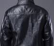 皮尔卡丹（pierre cardin）高档精品 头层牛皮机车服中老年加棉宽松冬季飞行员皮夹克真皮皮 黑色(头层牛皮) 2XL (体重130-150斤) 晒单实拍图