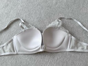 芬狄诗（fandecie）【贴贴杯】内衣女小胸不空杯微聚拢无钢圈舒适收副乳文胸FBW0042 经典款-灰绿色GYG 80A 实拍图