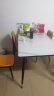 爵韵（JUEYUN） 餐桌椅组合 家用简约仿岩板大理石纹钢化玻璃小户型洽谈吃饭桌子 130*80cm单桌+4把黄色椅 实拍图