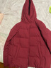 坦博尔羽绒服女短款秋冬连帽宽松保暖女士外套厚TD236356 酱紫红 175  实拍图