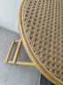 竹庭（zhuting）可折叠吧台椅日式藤编厨房高脚凳收银台酒吧餐厅椅子原木家用靠背 原色悦藤折叠椅【大号】 实拍图