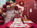 琉弦笙 订婚布置全套 中国风结婚回门宴婚礼酒店客厅布置背景墙KT板 吾家有喜+可乐+摆件+礼盒+迎宾牌 实拍图