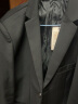 花花公子西服男休闲西装男士西服套装外套伴郎新郎商务休闲正装衣服三件套 二扣黑色西服+西裤+衬衫 4XL 实拍图