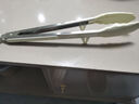拜格食品夹硅胶多功能防烫耐高温烧烤夹子面包夹牛排夹 石榴红【12寸】可立支架食品夹 实拍图