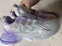 女童运动鞋2026夏季新款跑步网面透气儿童鞋旋转纽扣女孩公主网鞋 紫色【偏小拍大一码】 28 码鞋内长17.2cm 实拍图