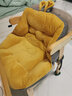 南柯一梦 加绒坐垫地上座椅一体靠垫 办公室椅子垫学生坐垫靠背屁股垫保暖 【最多选择】大号兔耳朵黄色【45*45】 实拍图