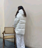 波司登（BOSIDENG）【反季】冬季极寒羽绒服鹅绒女款中长款连帽新国标商场同款外套 冰霜迷彩8959 S 160/84A 体重约110-130斤 实拍图