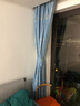 萱博雅轻奢窗帘遮光i客厅卧室房隔热窗帘遮光布加厚防寒保暖 黄金叶淡蓝色【挂钩一片】 宽1.5米*高2.7米【可改短】 实拍图