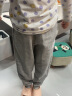 361°儿童夏季薄款长裤男童卫裤运动长裤女童秋冬保暖中大童休闲长裤 浅瓦花灰1501【加绒】 130 实拍图