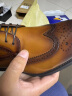 金利来（Goldlion）男鞋新款皮鞋男德比布洛克系带男士商务正装皮鞋男真皮婚鞋大小码 棕色 42 实拍图