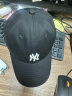 MLB官方帽子女 复古小标棒球帽 休闲情侣遮阳鸭舌帽32CP77011 黑白字小NY/32CP7701150L F-帽围可调节（51-65） 晒单实拍图
