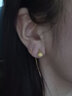 菜百首饰 黄金耳饰 足金时尚磨砂圆珠足金耳线耳饰 计价 HJ 黄金耳饰 约3.09g 实拍图