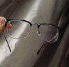 科洛德专业配近视眼镜可配度数男女防蓝光散光变色防雾眉线墨镜半框纯钛 A款钛合金镜框-黑银色 配科洛德-1.67极薄防蓝光镜片[0-800度] 实拍图