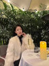 马迪安2023时尚新款秋冬皮草外套女仿狐狸毛短款洋气毛毛外套小香风大衣 奶茶杏色 L 【适合110-125斤】 实拍图
