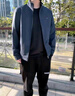 七匹狼夹克男休闲外套男装立领三防秋季纯色防风衣男式茄克衫商务轻正装 深蓝升级版-三防抗菌抑臭 M (165) 实拍图