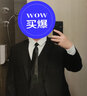 席臣大码西服套装男两件套商务休闲职业西装新郎结婚礼服通勤面试正装 黑色 4XL 195（190-210斤） 实拍图