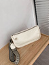 viney新款牛皮斜挎包包女包轻奢腋下包品牌生日元旦礼物送女生女友 【米白色】新年节礼物送老婆高级感实用洋气饺子包 时尚ck风百搭休闲小众单肩小包 实拍图
