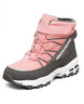 Skechers斯凯奇儿童绒绒靴雪地靴保暖男童棉鞋防寒加绒高帮女童靴660092L 女童/粉红色/灰色/PKGY 28.5 实拍图