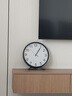 摩门（Momen）摆钟石英客厅台式金属座钟家用桌面时尚钟表坐钟寓意美好 白面（金属边框） 30cm12英寸 实拍图