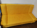 骁诺沙发客厅折叠沙发床两用小户型简易出租房布艺沙发卧室懒人沙发 芒果黄【加宽加厚海绵】 1.5米双人位 实拍图