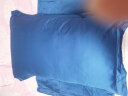 富安娜枕套纯棉 100S长绒棉枕头套 高支高密全棉枕巾 一对装 菲拉·蓝 实拍图