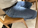 AEMAPE苹果纯棉牛仔裤男厚款加绒宽松高腰深裆直筒爸爸装无弹中老年男裤 浅蓝色 纯棉秋冬厚款 35 码 裤围2尺75 实拍图