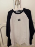 MO&Co.冬季MC刺绣黑白插肩袖长袖棉质宽松T恤MBB4TEE002 本白色-第2批 S/160 晒单实拍图